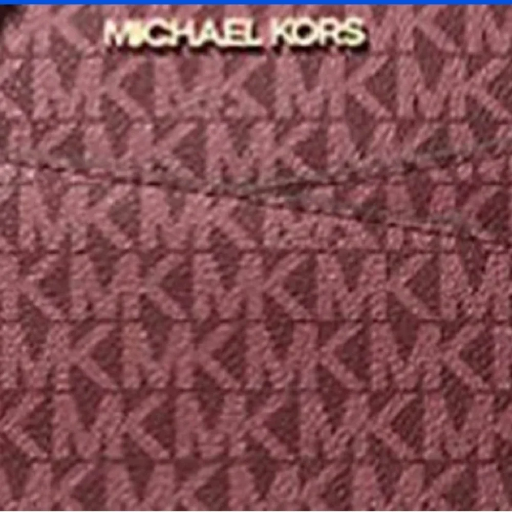 - Nwt! MICHAEL KORS Jet Set Medium Logo Dome Satchel Oxblood rouge somber